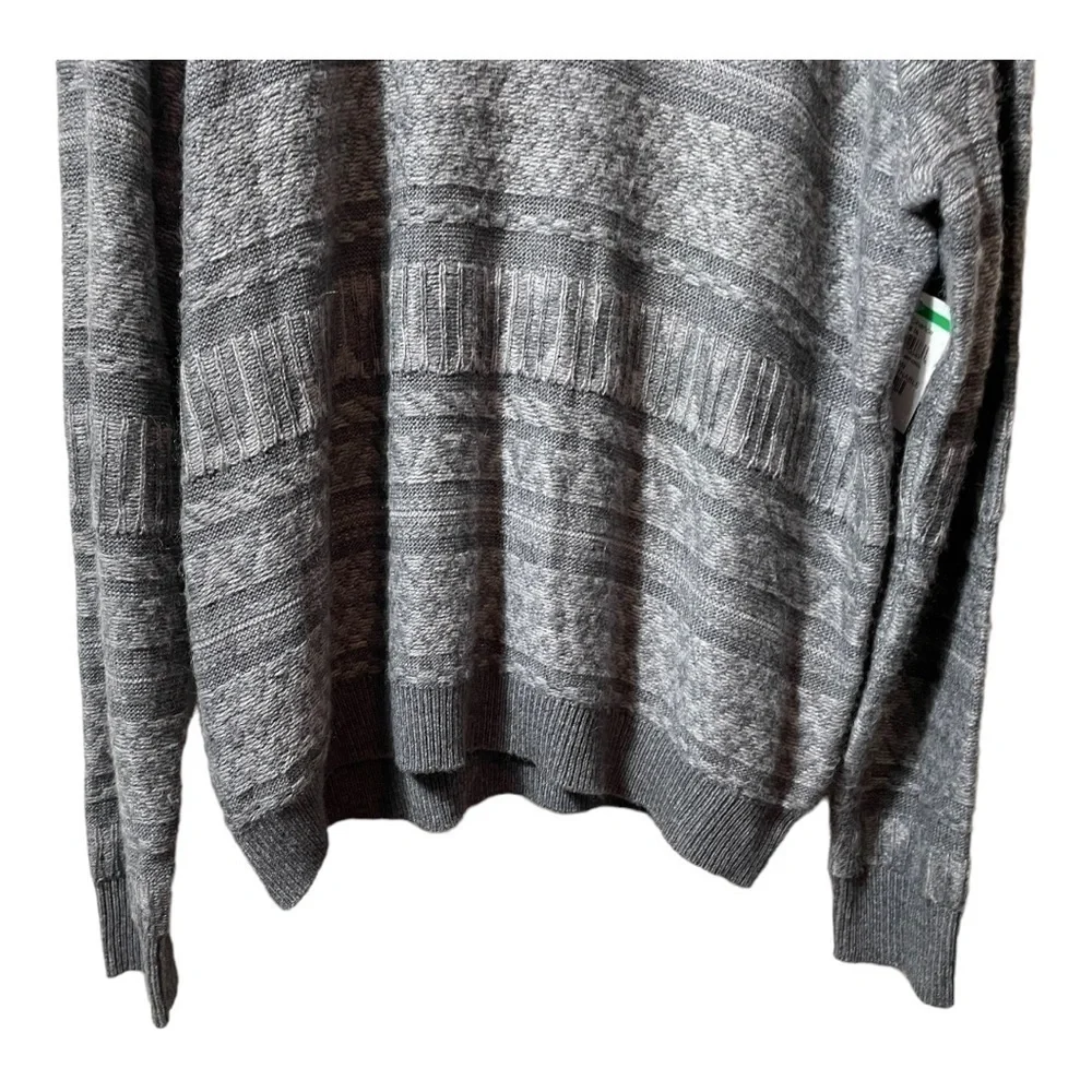 𝅺nordstrom tonal fair isle sweater dark gray